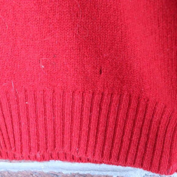 Pendleton Red Wool Sweater *100% Shetland Pure Virgin Wool * Mens Medium Vintage - Picture 13 of 16